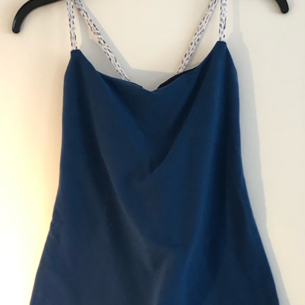 Lululemon blue top with animal spot straps! Beauty